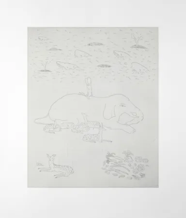 Etching Kaga - Surrounded by animals
