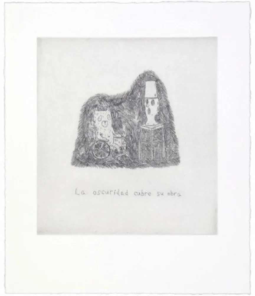 Etching Kaga - The darkness covers his work