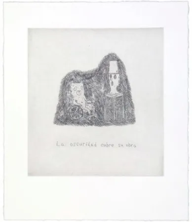 Etching Kaga - The darkness covers his work