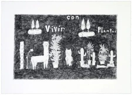 Etching Kaga - Vivir con plantas