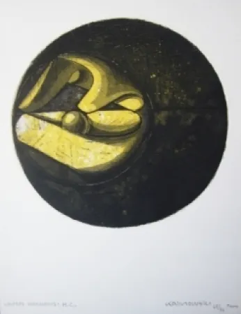 Drypoint Kalinowski - Huitres ossements 