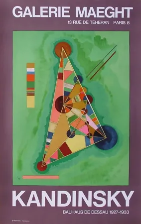 Poster Kandinsky - BAUHAUS DE DESSAU. Affiche originale en lithographie (1965).