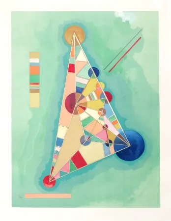 Lithograph Kandinsky - Bigarrure dans le triangle