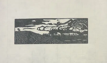 Woodcut Kandinsky - Der Drache (the dragon)