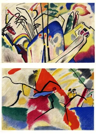 Illustrated Book Kandinsky - DERRIÈRE LE MIROIR N° 77-78. KANDINSKY. Période dramatique 1910-1920. 2 lithographies en couleurs (Juillet 1955)
