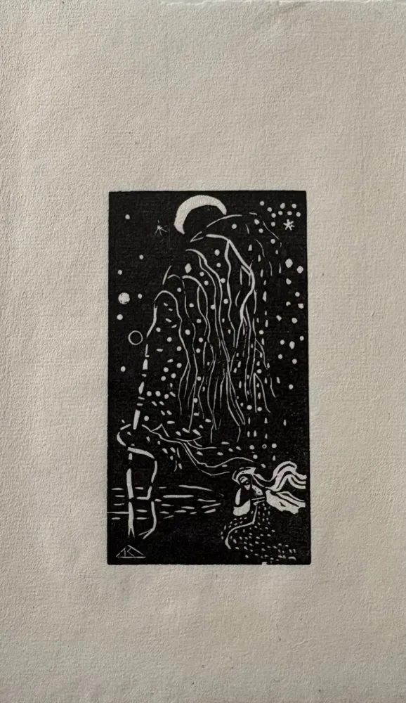 Woodcut Kandinsky - Sterne (Stars)