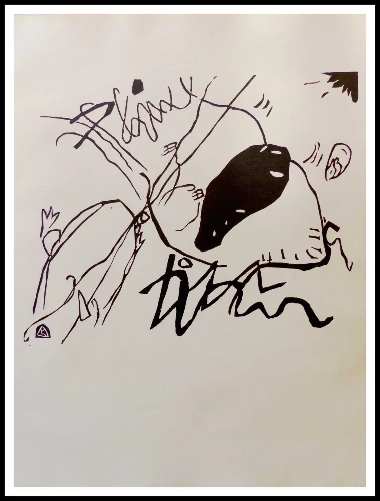 Woodcut Kandinsky - TACHE NOIRE