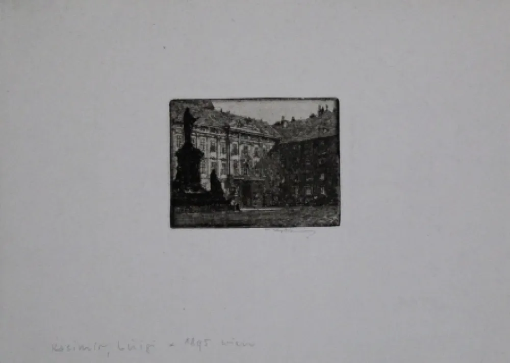 Etching Kasimir - Amalienhof (Hofburg), Vienna