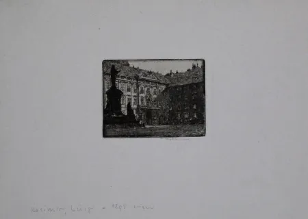 Etching Kasimir - Amalienhof (Hofburg), Vienna