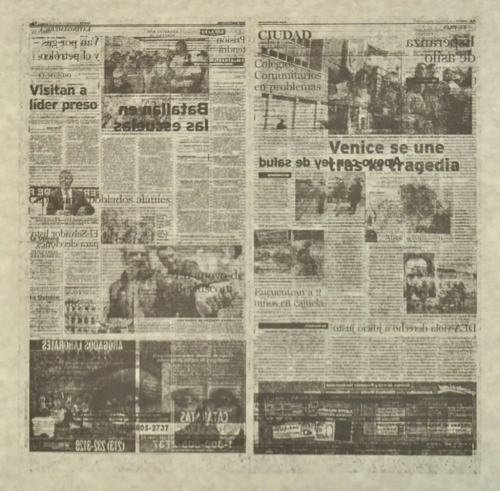 Lithograph Kassay - Untitled 5/8 (La Opinión)