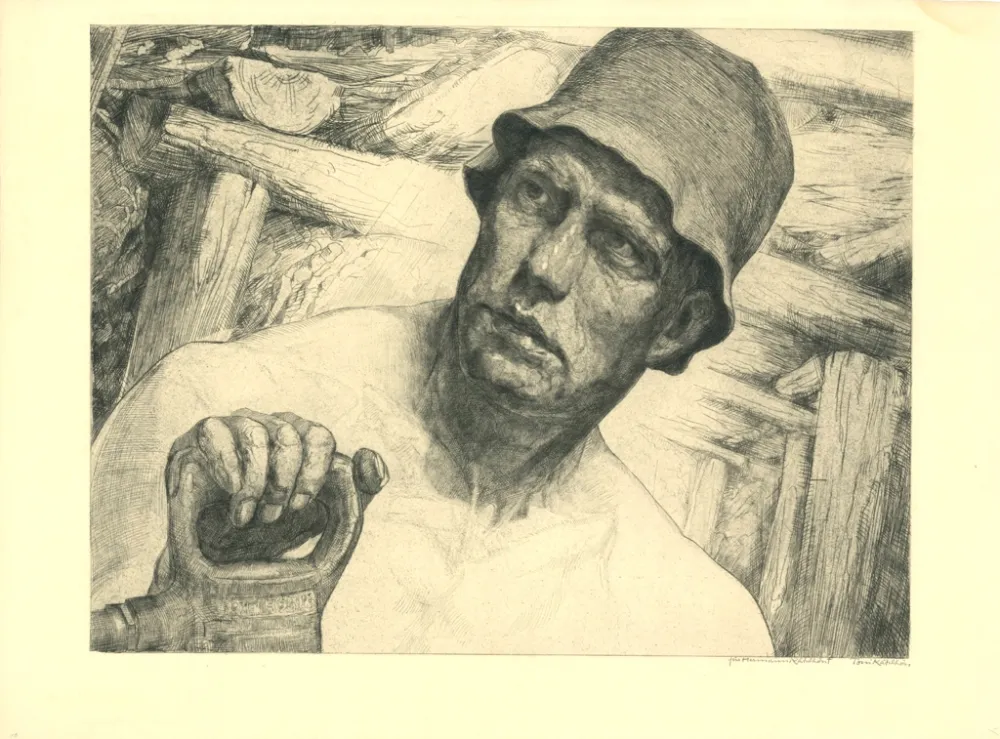 Etching Kätelhön - Arbeiter / Worker