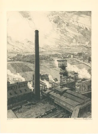 Etching Kätelhön - Blick ins Land