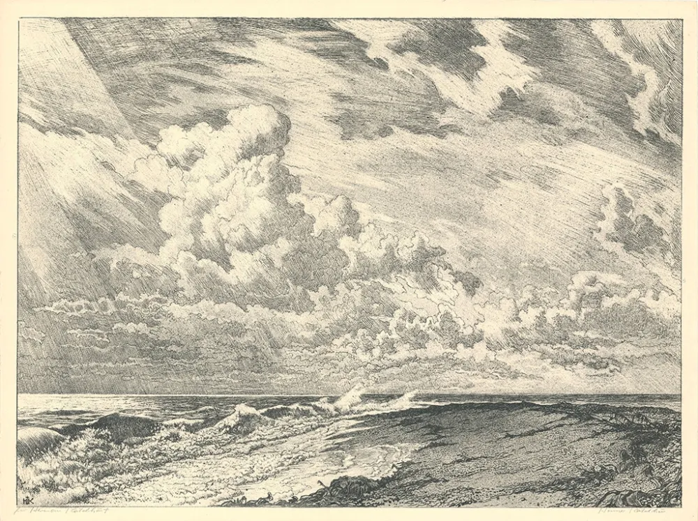 Lithograph Kätelhön - Die Düne (Heligoland)