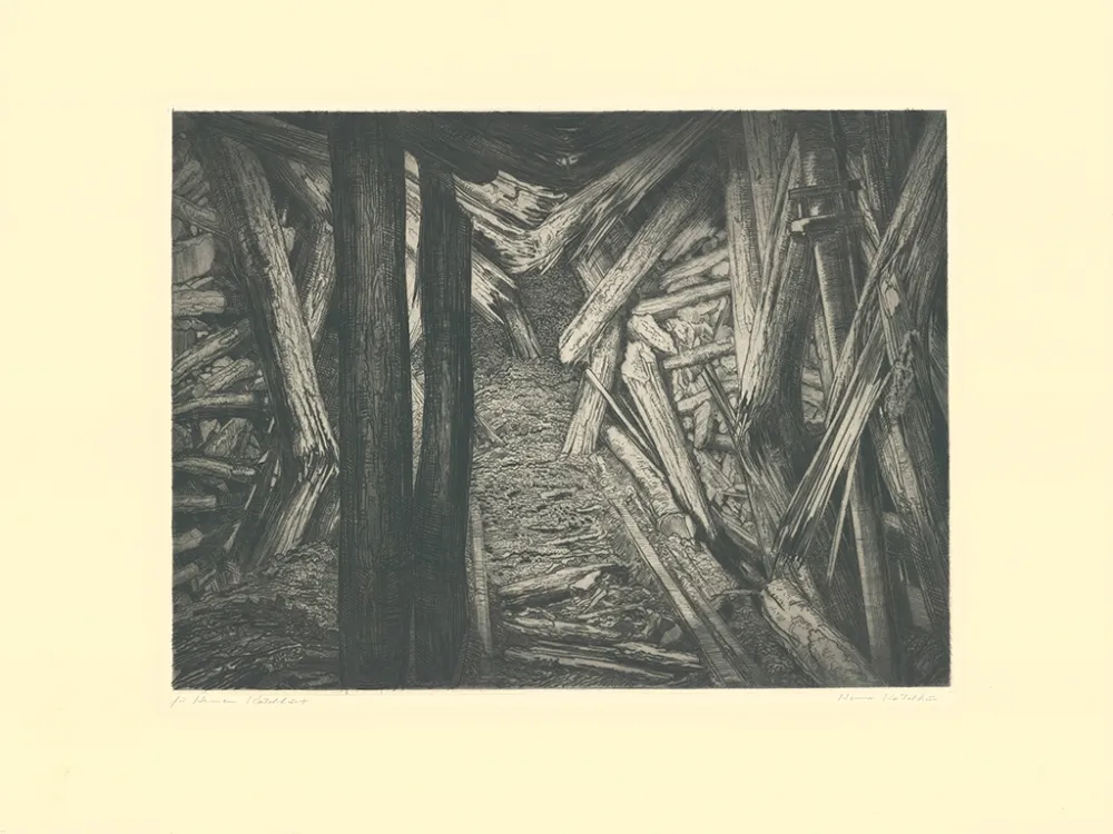 Etching Kätelhön - Gebirgsdruck