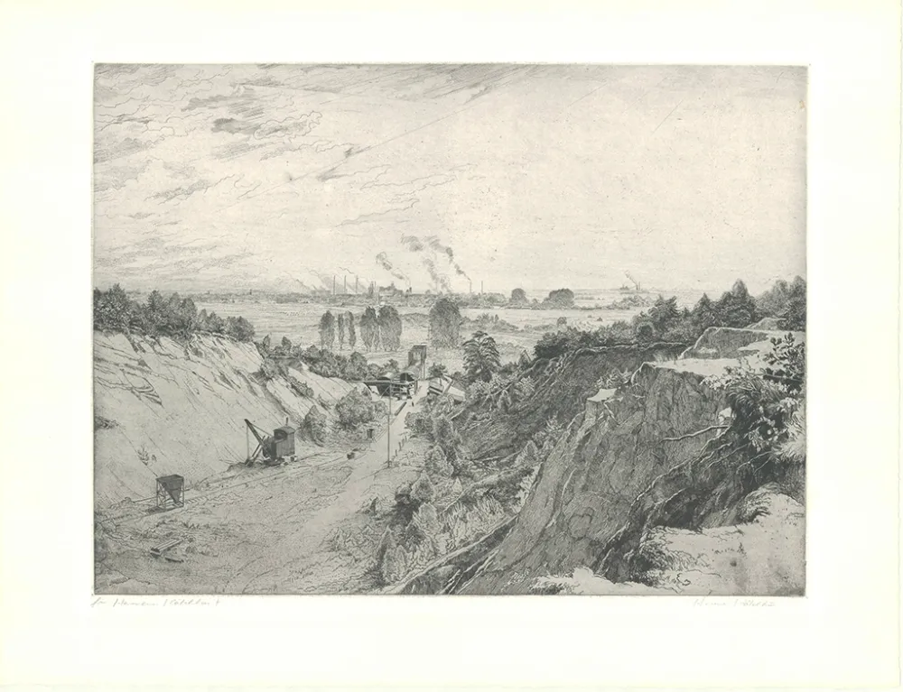 Etching Kätelhön - Zeche am Niederrhein