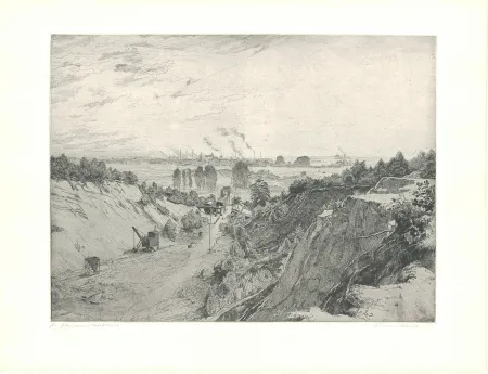 Etching Kätelhön - Zeche am Niederrhein