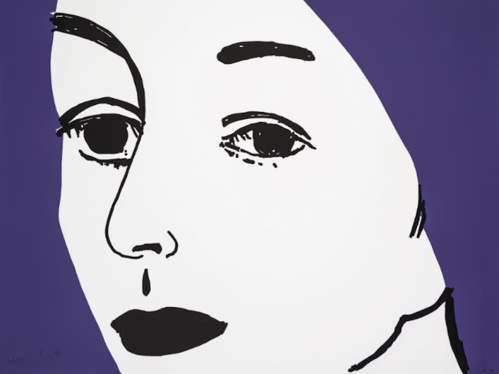 Woodcut Katz - Ada (Black & Purple)