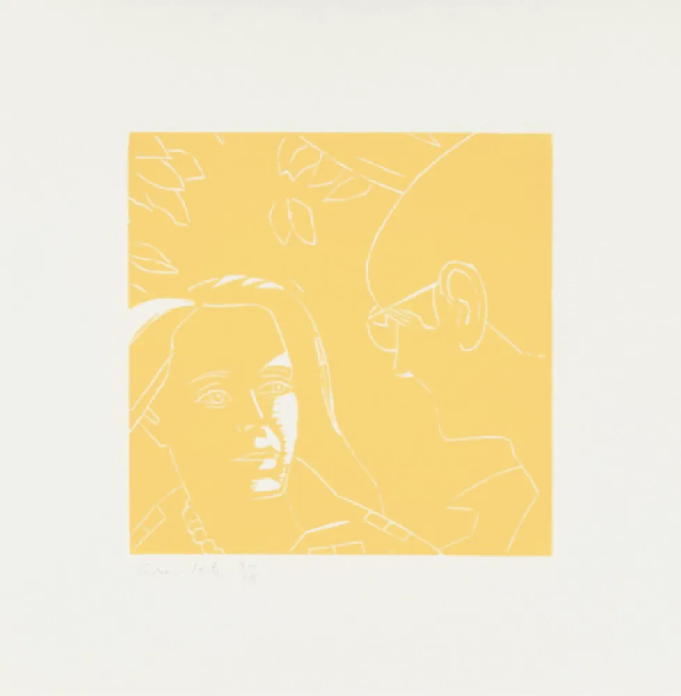 Woodcut Katz - Anda and Dino (from A Tremor in the Morning)