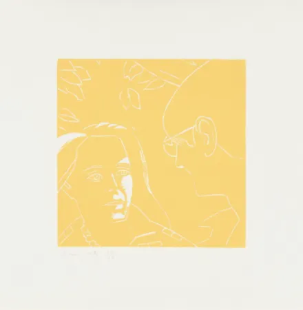 Woodcut Katz - Anda and Dino (from A Tremor in the Morning)