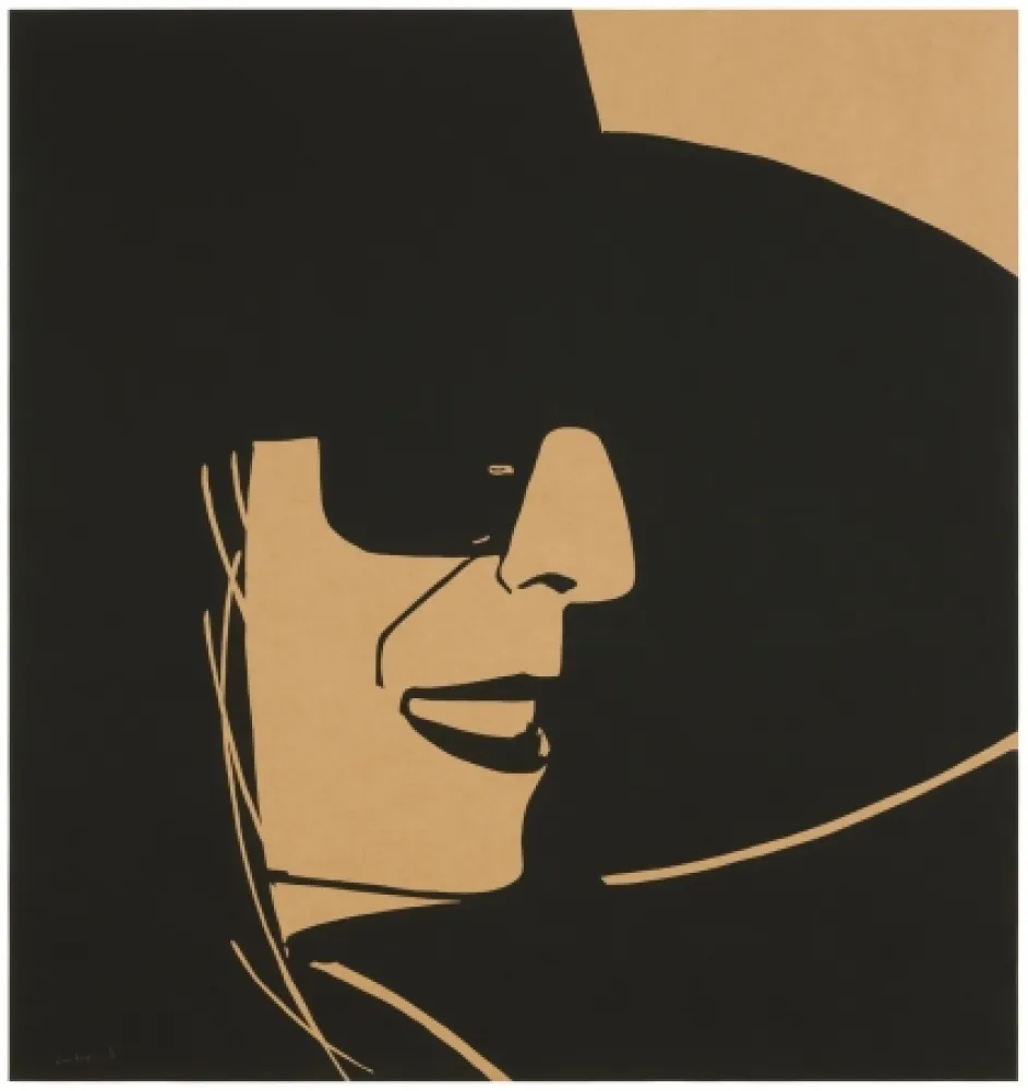 Screenprint Katz - Big Black Hat Ada (brown)