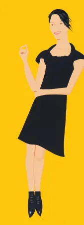 Screenprint Katz - Black Dress - Carmen