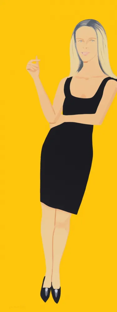 Etching And Aquatint Katz - Black Dress - Yvonne