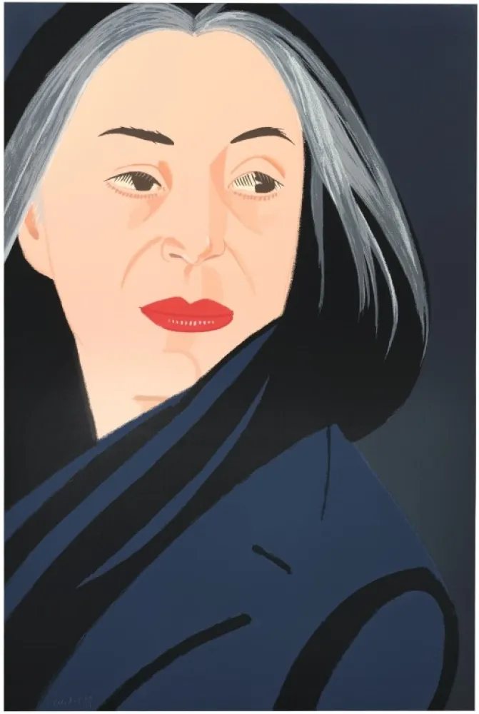 Screenprint Katz - Black Scarf