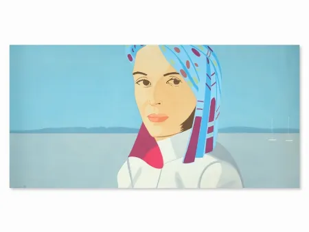 Etching And Aquatint Katz - Blue Hat