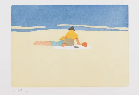 Aquatint Katz - Figures on beach