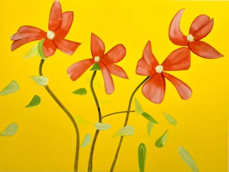 Screenprint Katz - Red Dogwood 1