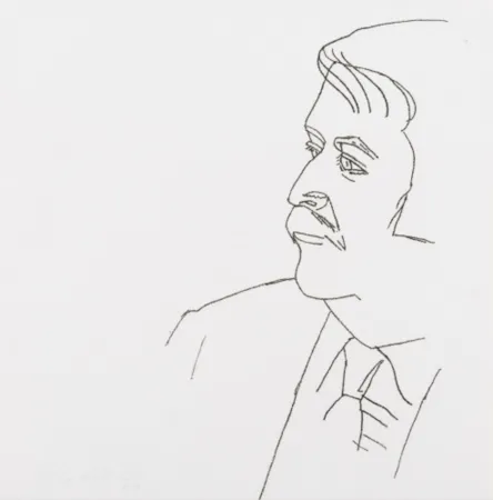 Etching Katz - Seated Man