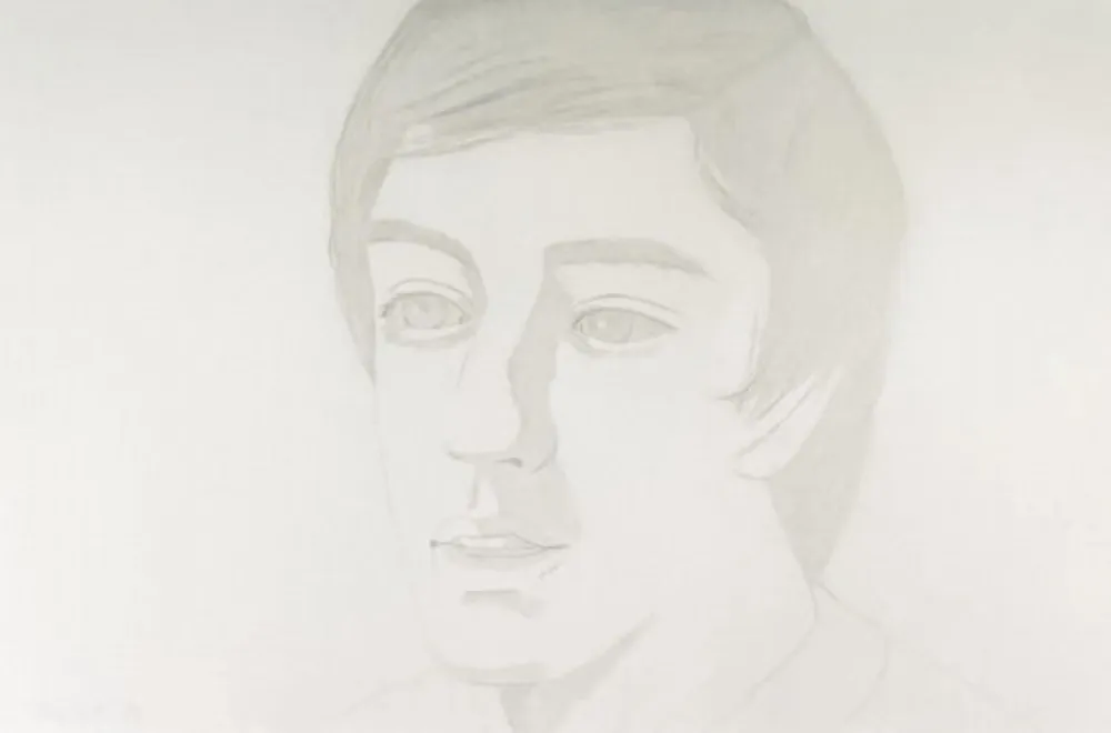 Etching And Aquatint Katz - Vincent with Open Mouth