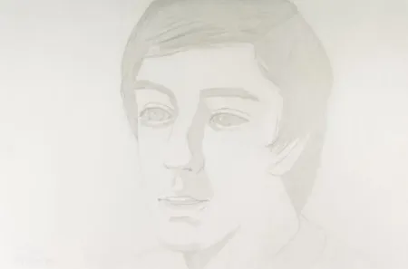 Etching And Aquatint Katz - Vincent with Open Mouth