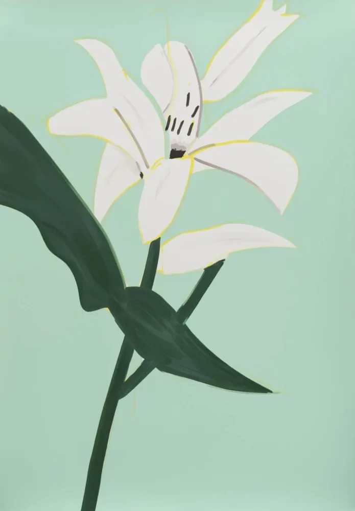 Screenprint Katz - White Lilies 2