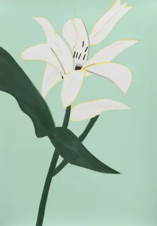Screenprint Katz - White Lilies 2