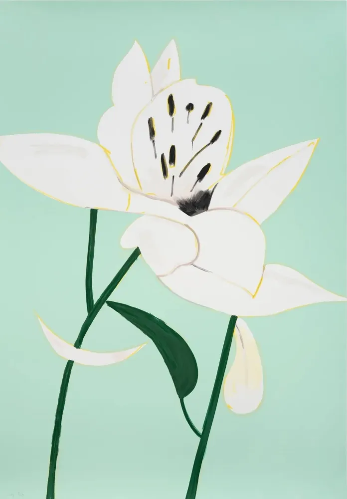 Screenprint Katz - White Lilies 4