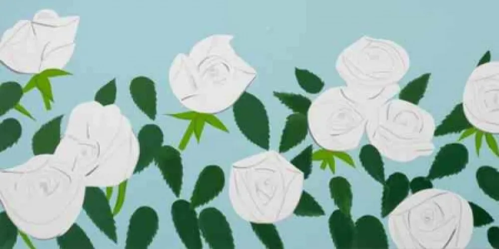 Screenprint Katz - White Roses