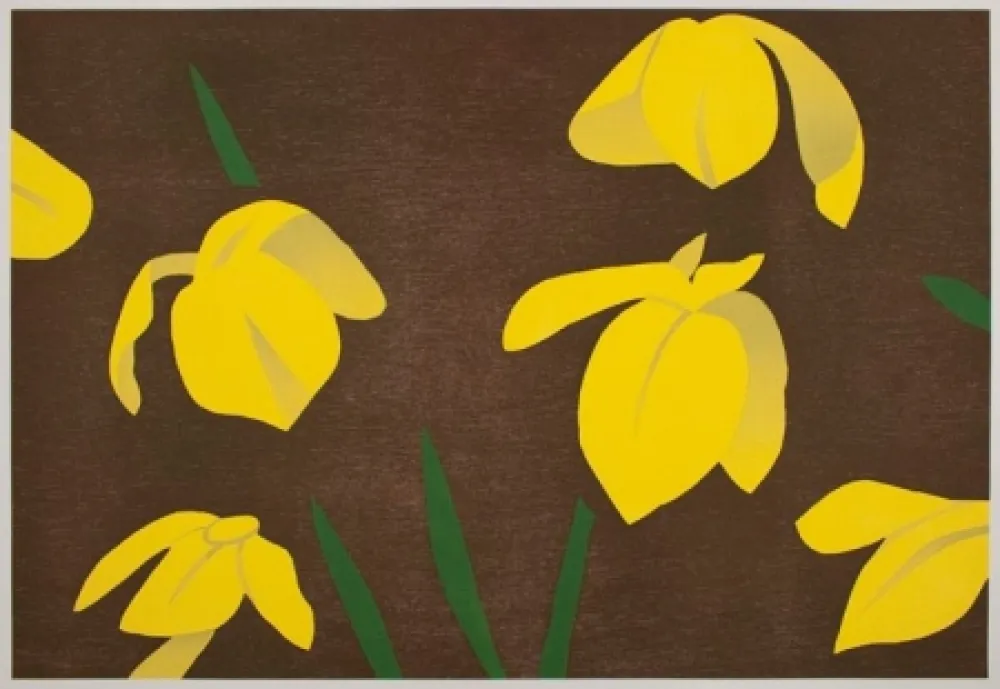 Woodcut Katz - Yellow Flag