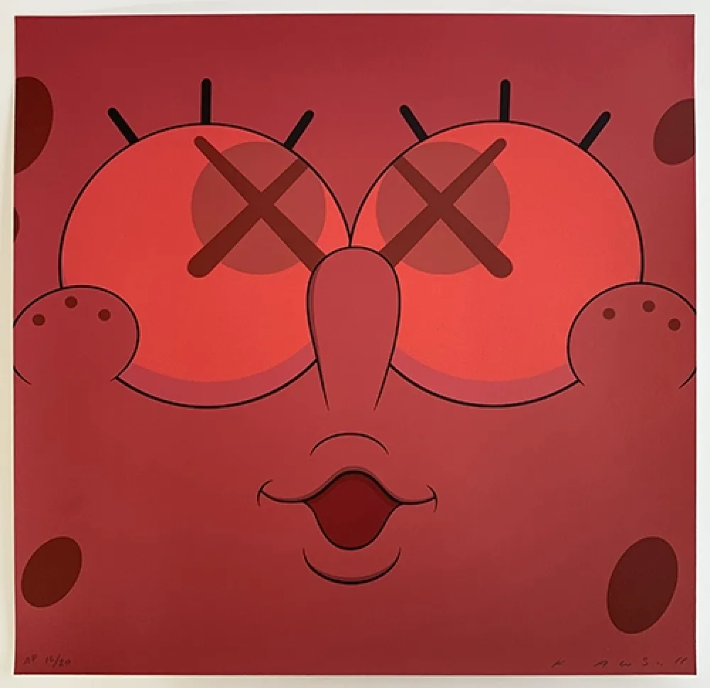 Screenprint Kaws - Kawsbob Red