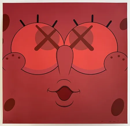 Screenprint Kaws - Kawsbob Red