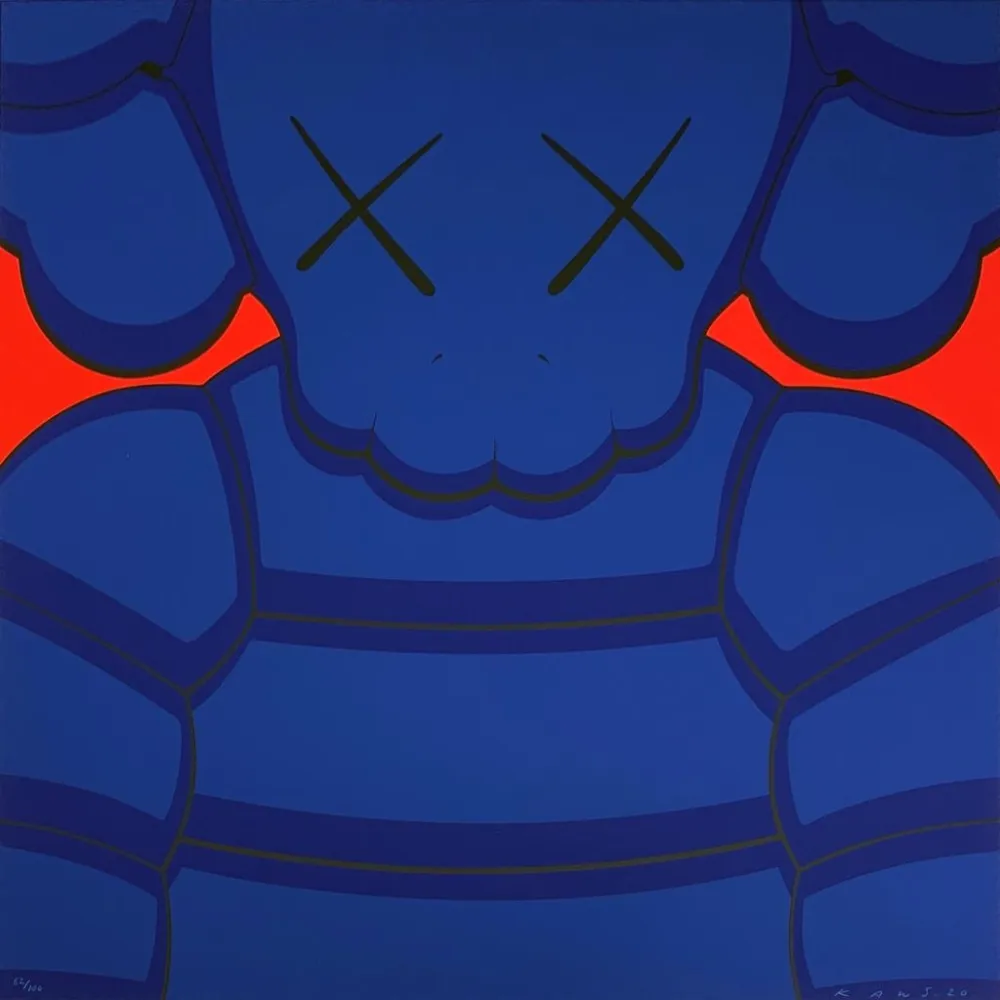 Screenprint Kaws - What Party - Blue