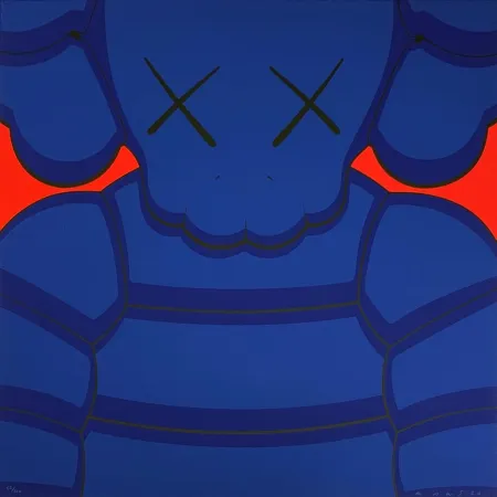 Screenprint Kaws - What Party - Blue