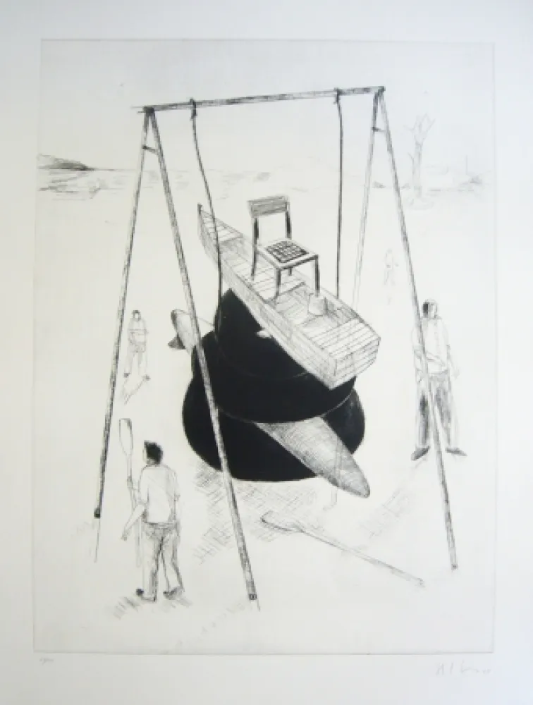 Etching And Aquatint Kcho - Sans titre 3