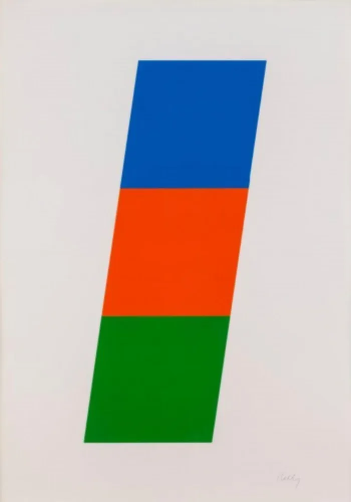 Lithograph Kelly - Blue, Red-Orange, Green