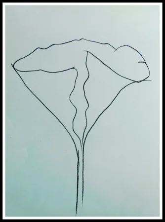 Lithograph Kelly - COMPOSITION AU LOTUS