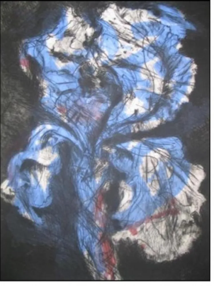 Etching Kentridge - Black Iris