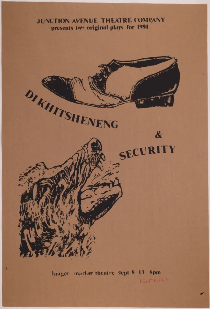 Screenprint Kentridge - Dikhitsheneng & Security