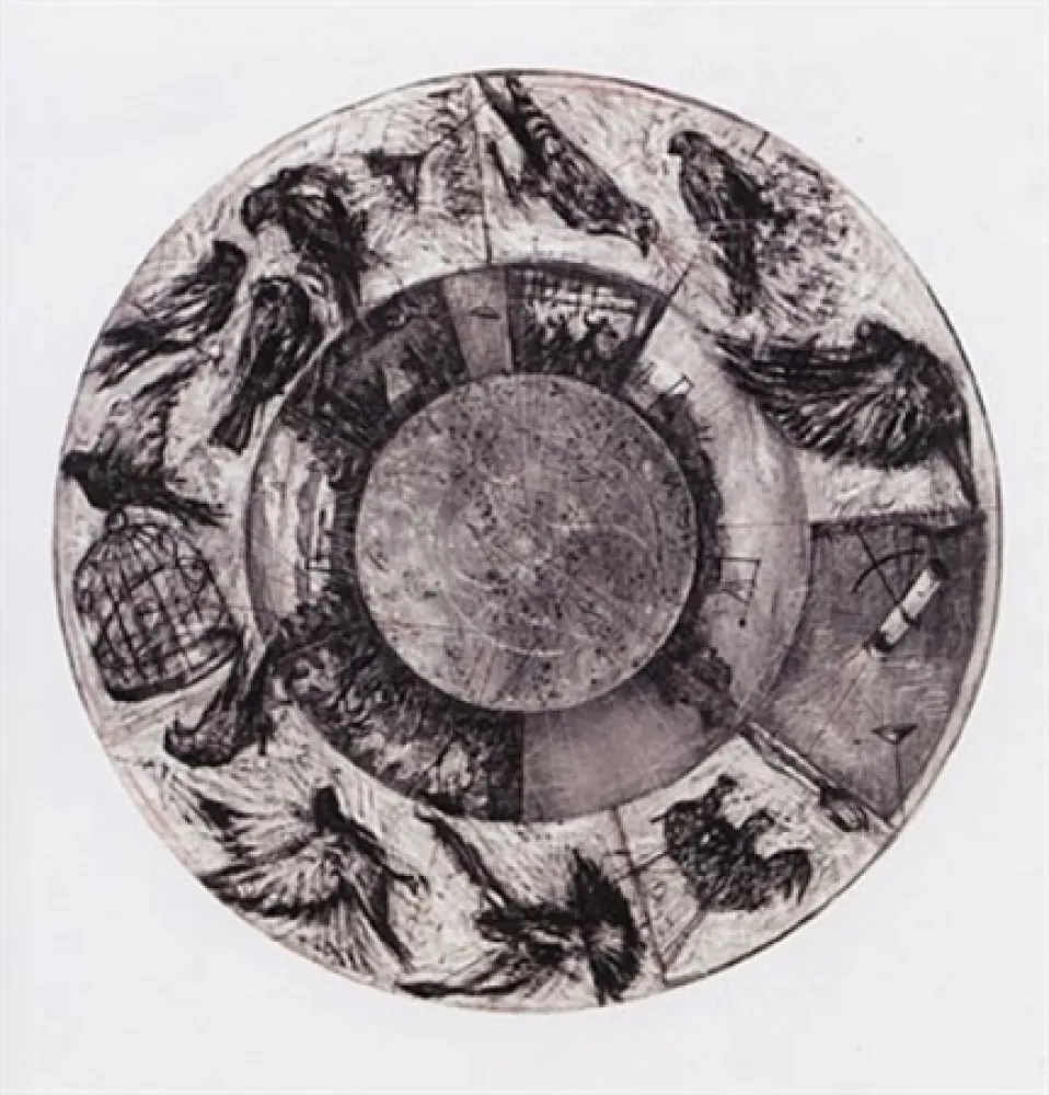 Lithograph Kentridge - Music Box Tondo