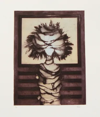 Etching And Aquatint Kern - Pleur bleu