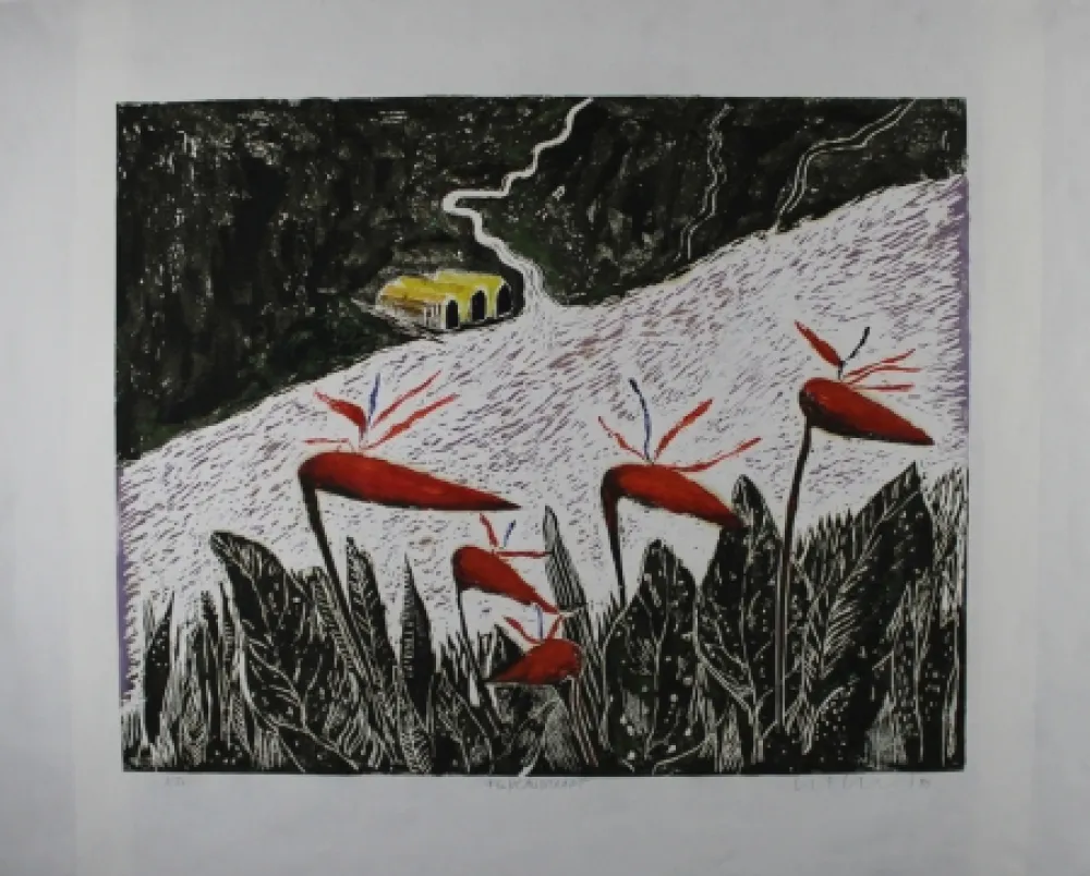 Etching And Aquatint Kettel - Flusslandschaft / River Landscape